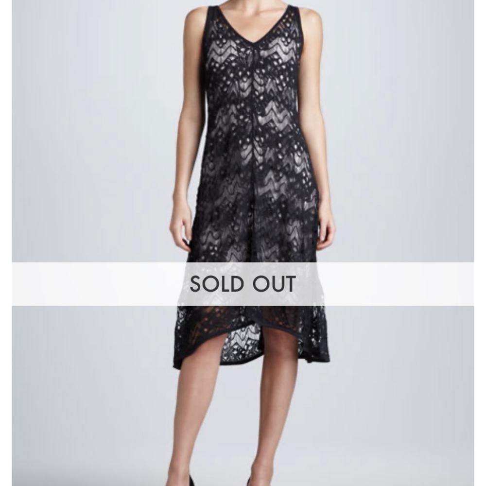 EILEEN FISHER Rare Crinkle Lace Dress